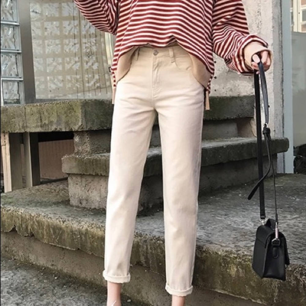 Denimot-Cropped Straight Leg Jeans